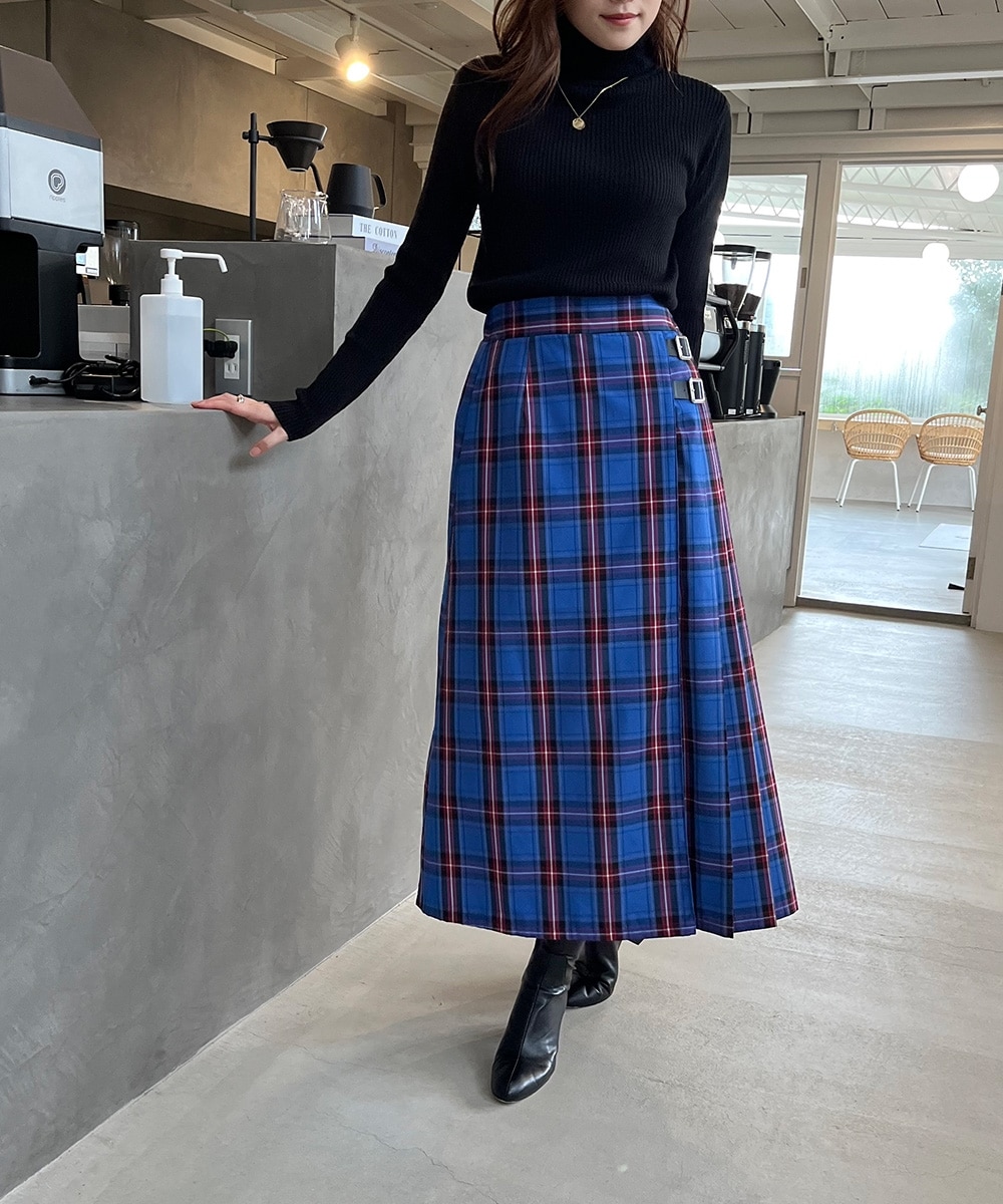 タータンチェックロングスカート 通販【ニッセン】