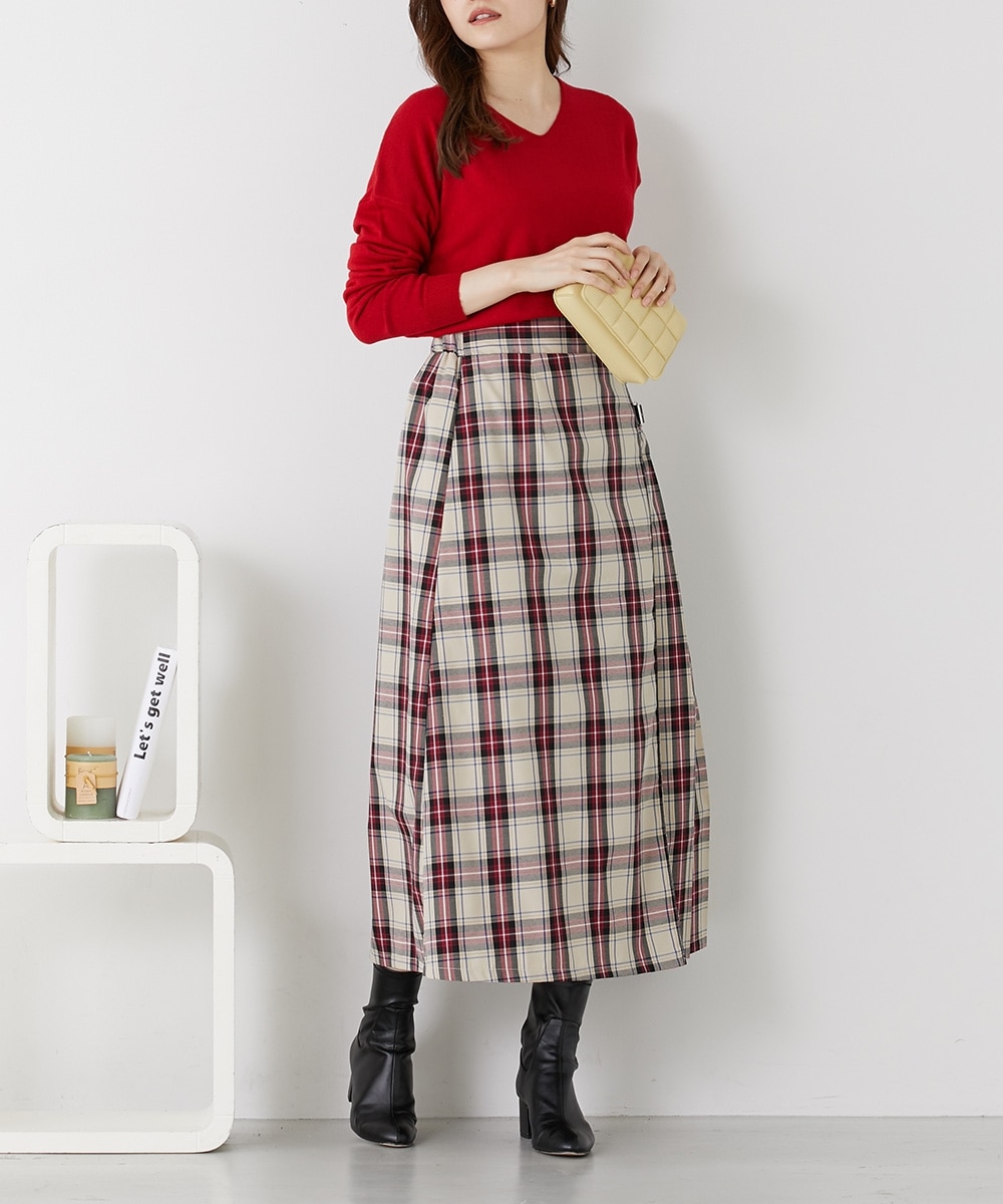 タータンチェックロングスカート 通販【ニッセン】