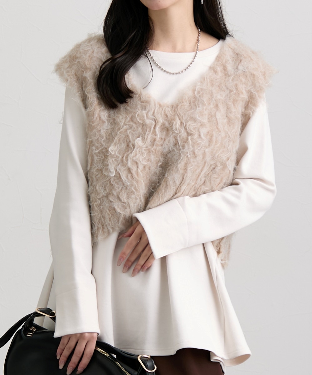 Aラインフレアカットソートップス（裏起毛） 通販【ニッセン】