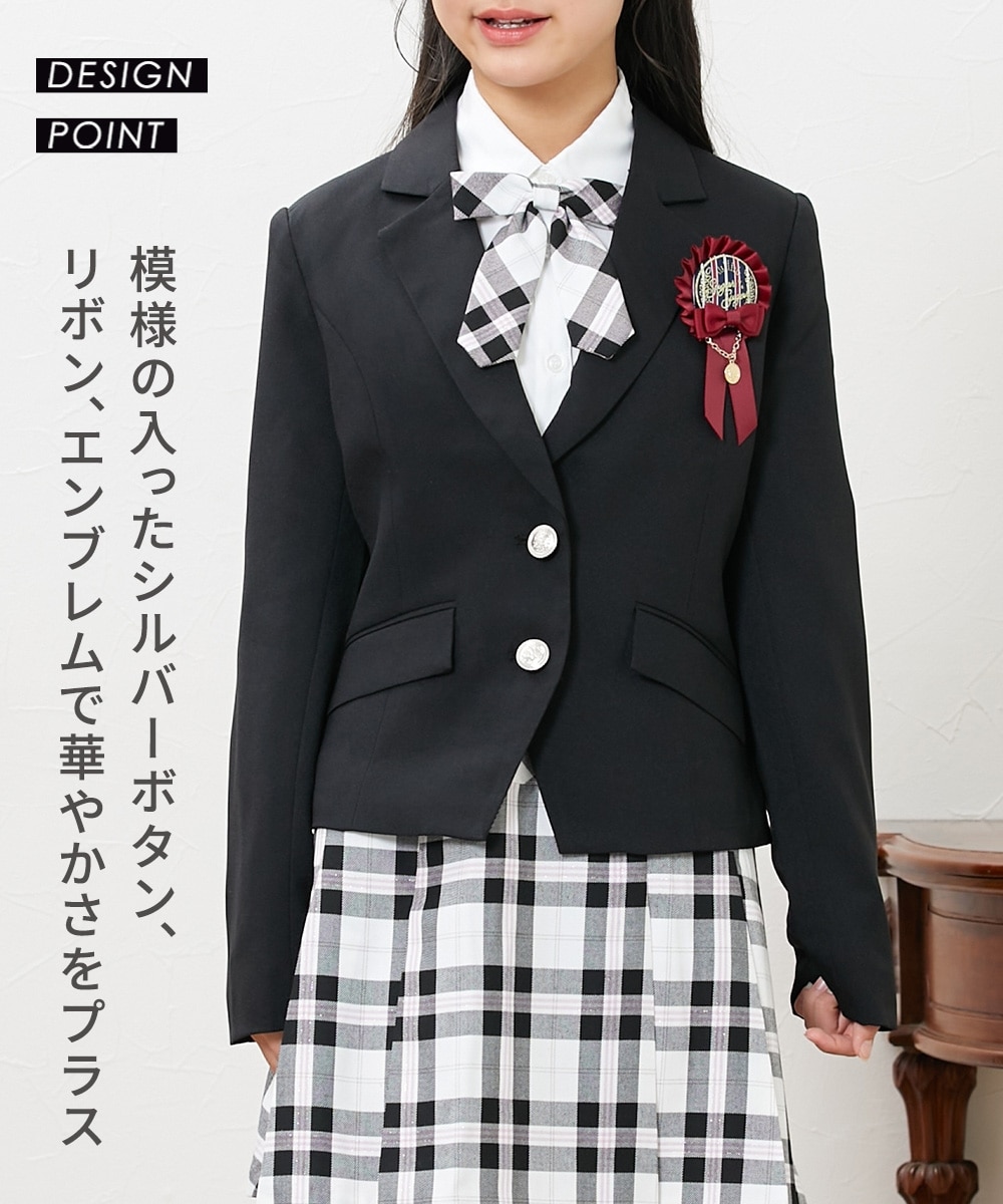 卒業】フォーマルスーツ5点セット（ジャケット+ブラウス+スカート+