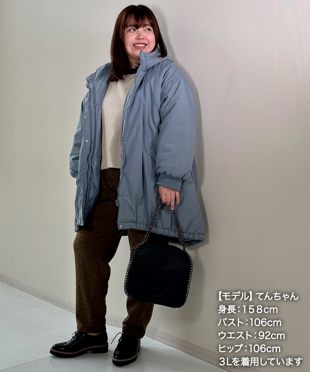 大きいサイズ ビッグパーカー中わたコート 通販【ニッセン】