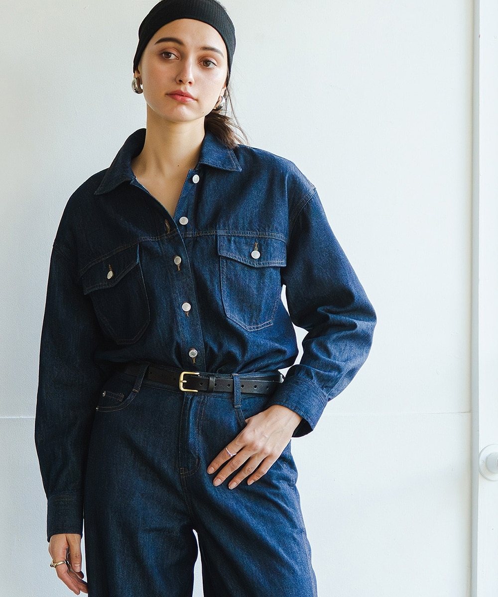 i Deni】6.7ozデニムシャツジャケット（はっ水）（セットアップ可能