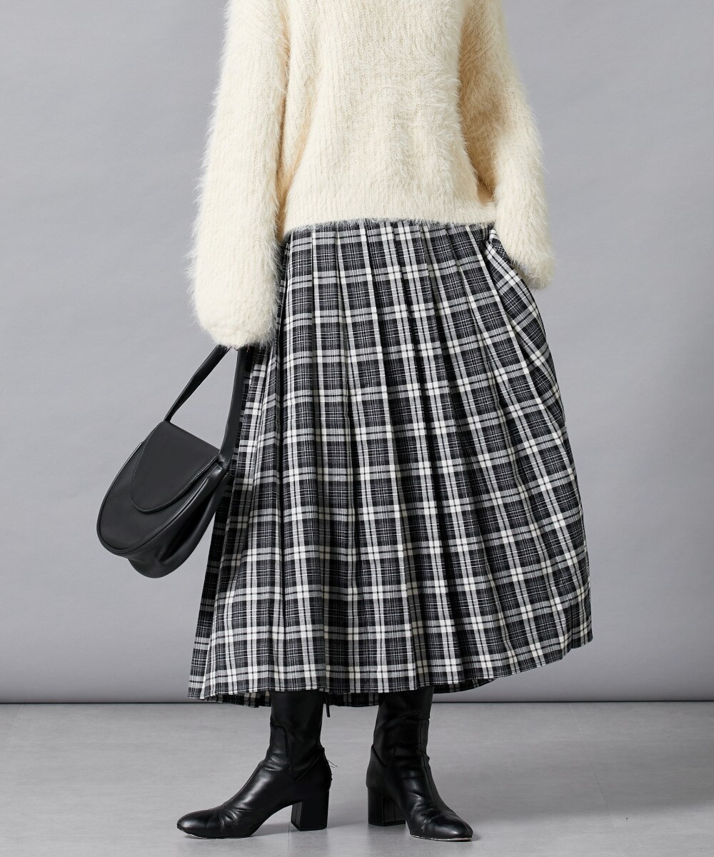プリーツチェックスカート 通販【ニッセン】