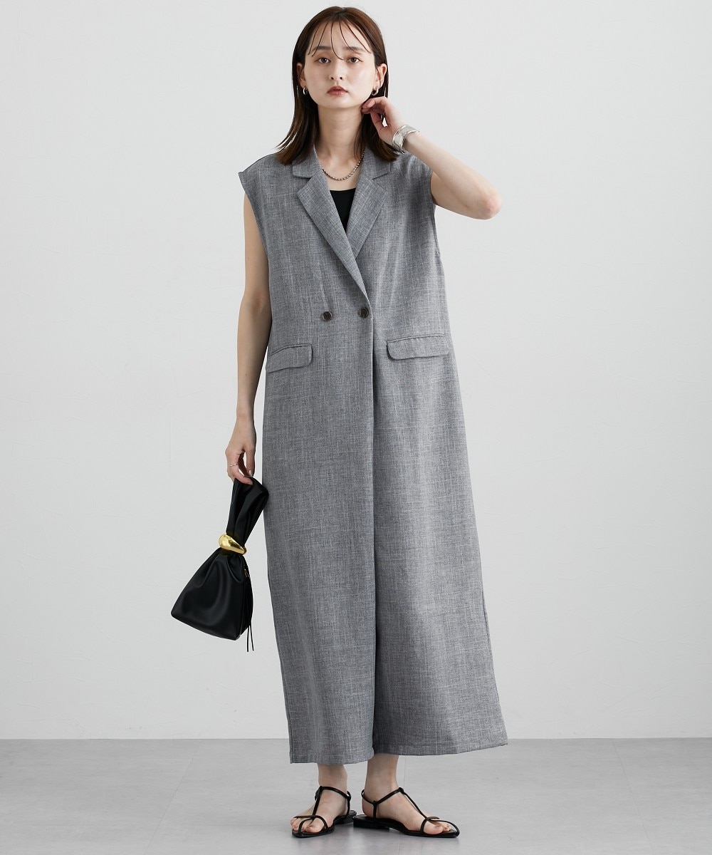 麻調合繊テーラードオールインワン 通販【ニッセン】