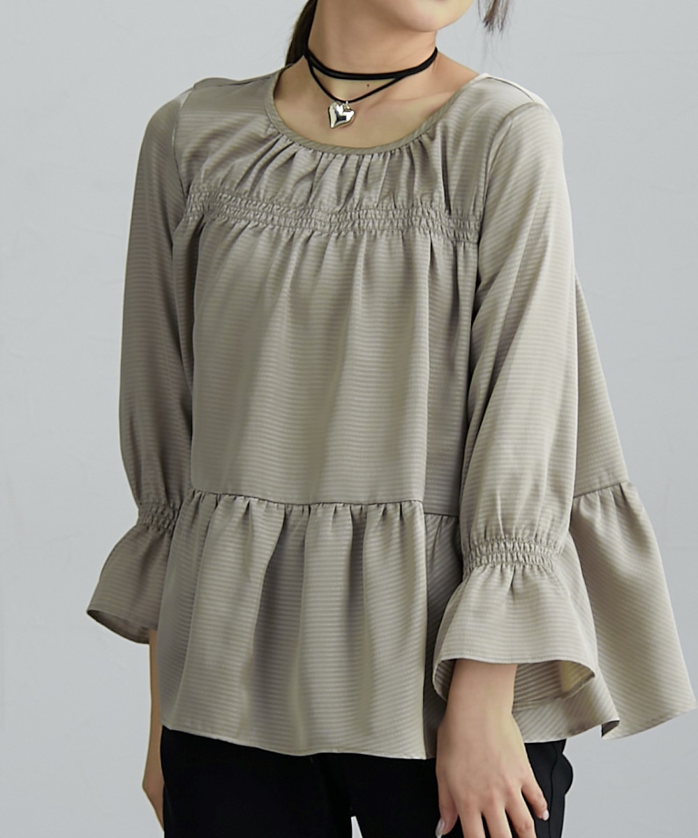 シャーリングブラウス 通販【ニッセン】