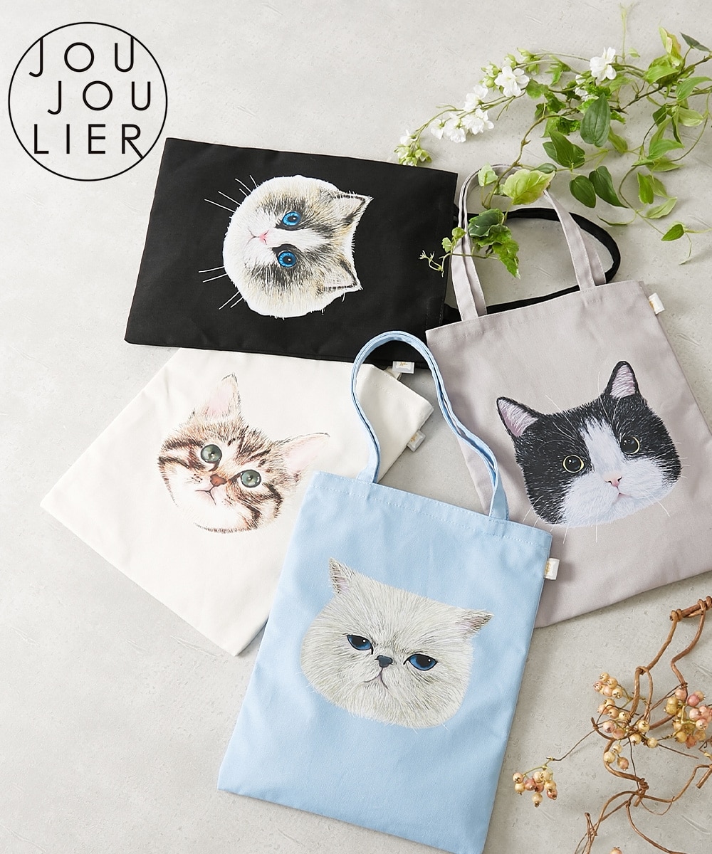 JOUJOULIER（ジュジュリエ）猫ちゃん転写トートバッグ（A4対応） 通販