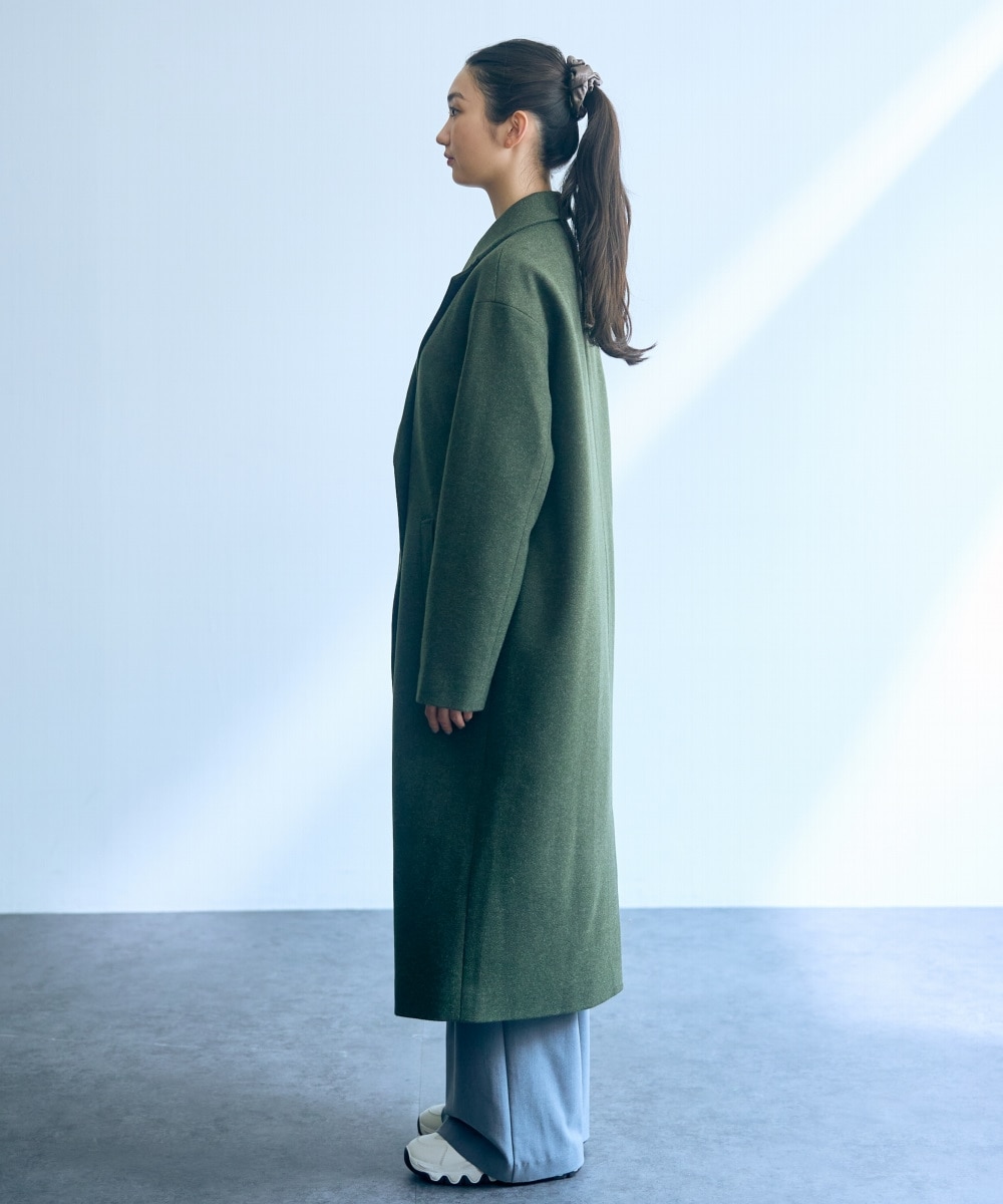 高身長 フェイクウールチェスターロングコート（トールサイズ