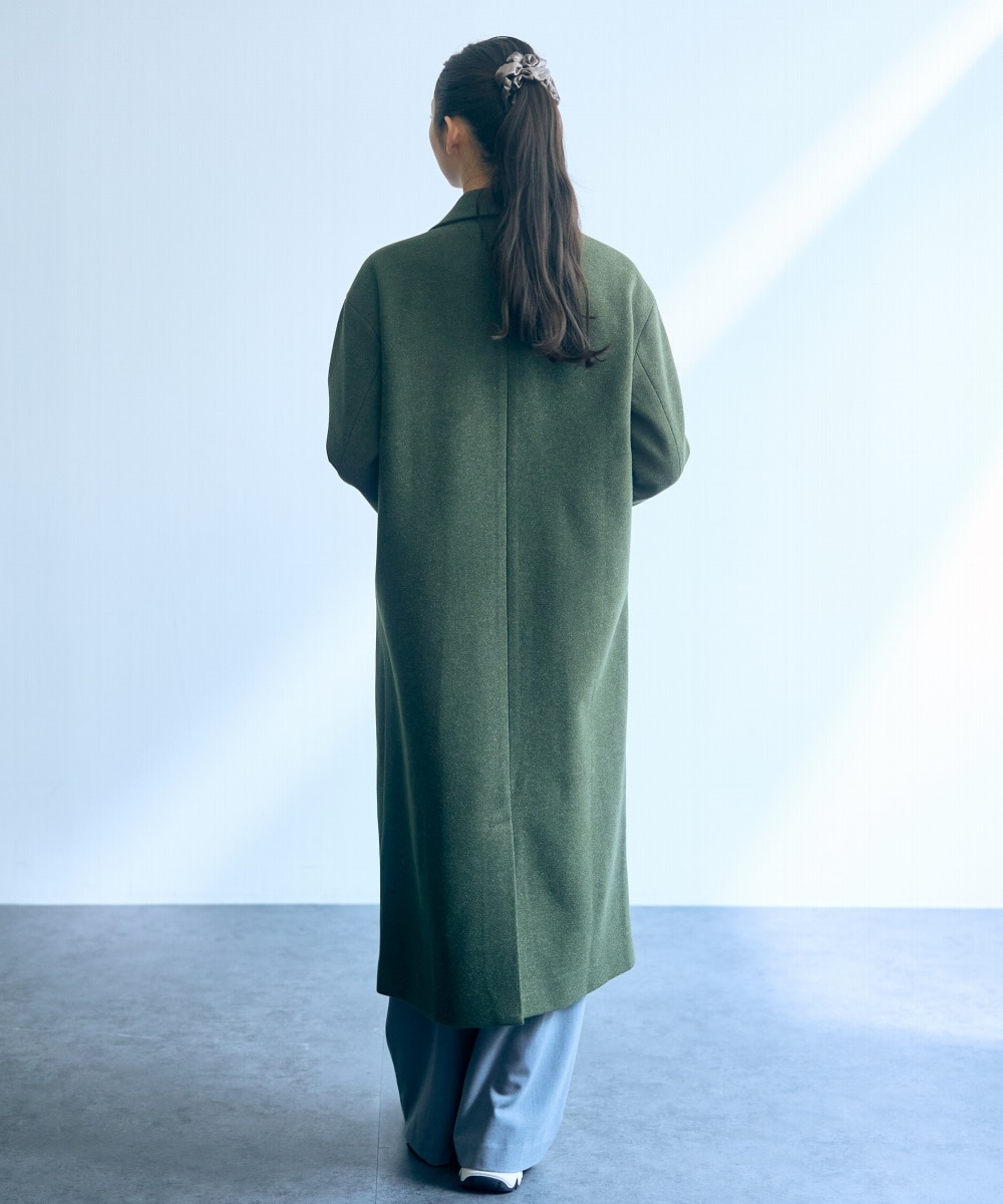 高身長 フェイクウールチェスターロングコート（トールサイズ