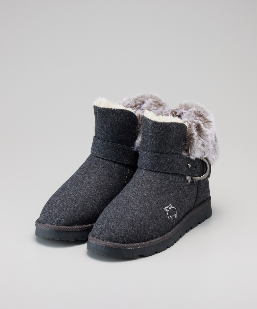 moz エコファー厚底ムートン調ブーツ（ワイズ3E） 通販【ニッセン】