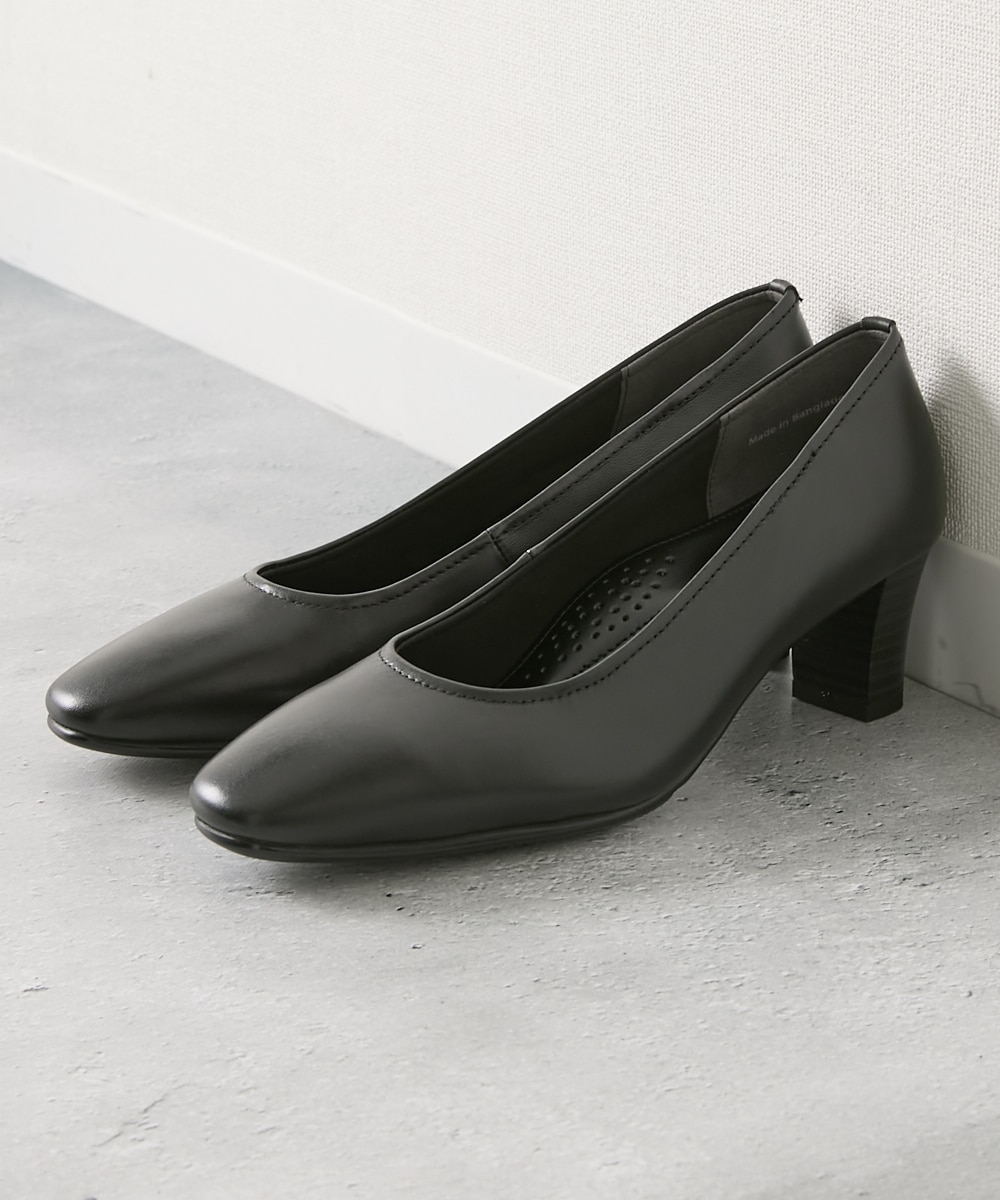 本革ブラックパンプス（5.5cmヒール） 通販【ニッセン】