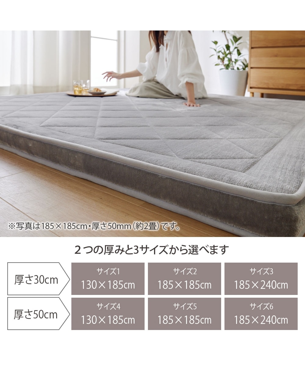 極厚ラグ（防音）｜ウレタン入・5層構造・厚みが選べる30mm・50mm 通販