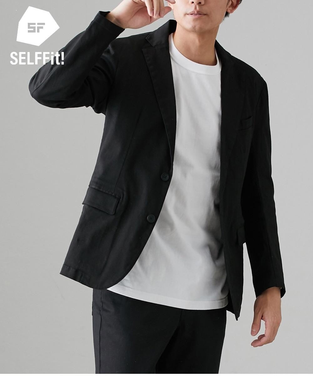 セットアップ可能】ストレッチ素材 腕をあげやすいテーラード