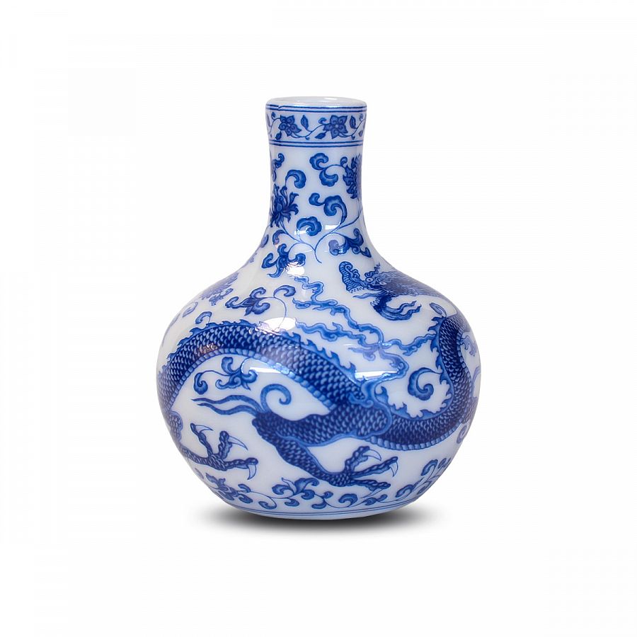 故宮精品網路商城- 迷你瓷器-故宮龍紋天球瓶