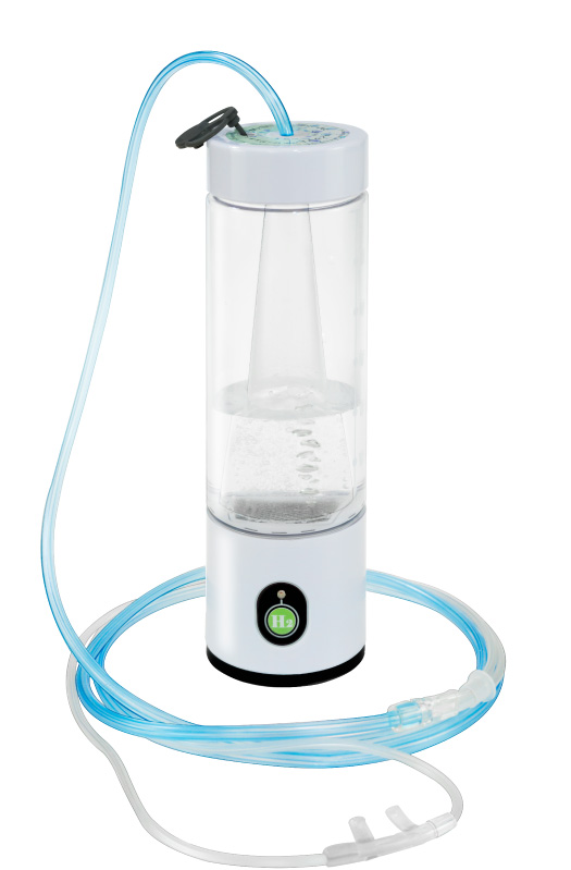 ポンプにより自然呼吸で水素を吸入できる水素ガス生成器「myshintousui