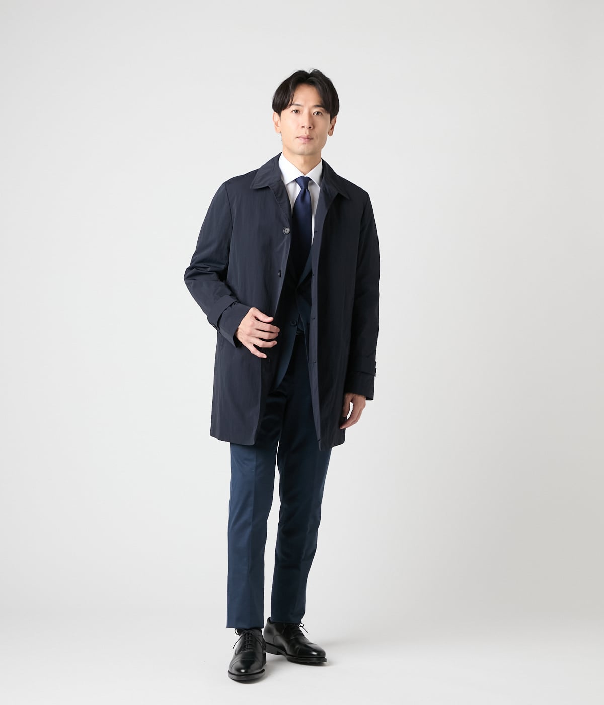 撥水】ザックナイロン ステンカラーコート(16386300-2025