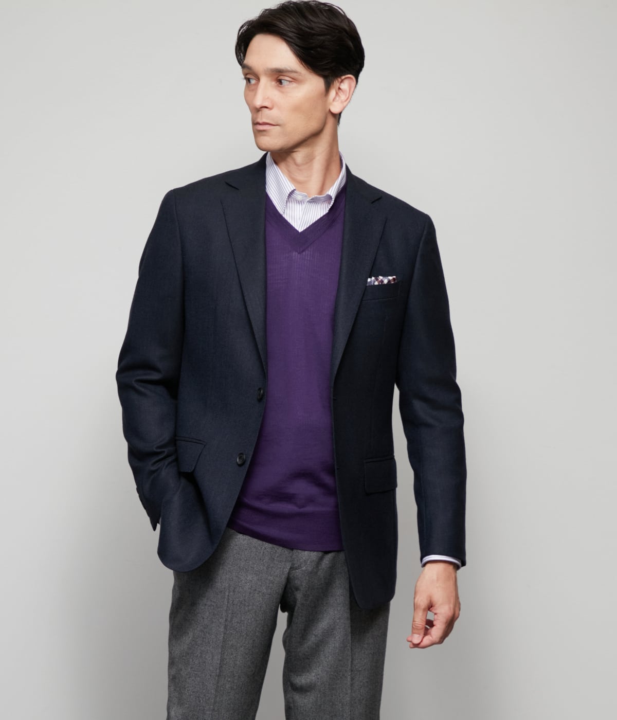 防シワ・撥水】TRAVEL COMFORT マナードムリネ ホームスパン