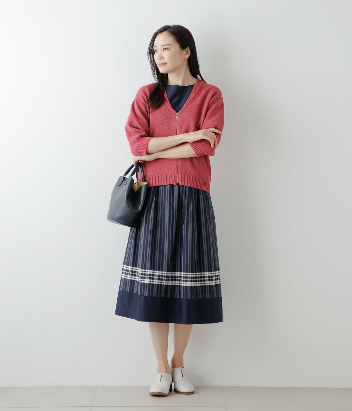 パネルニューヨーカータータン タックフレアスカート(51252701-2024