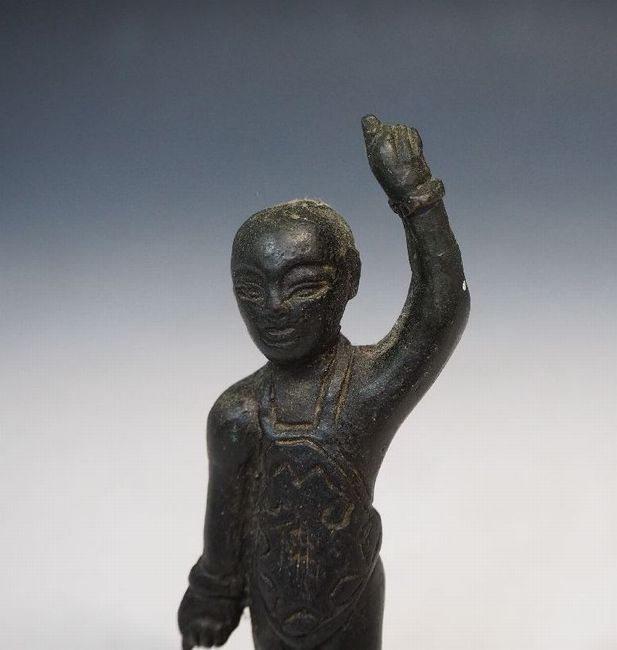 くまくま 仏教美術 古銅 誕生仏 仏像 V R6707 くまくま 仏教美術 古銅