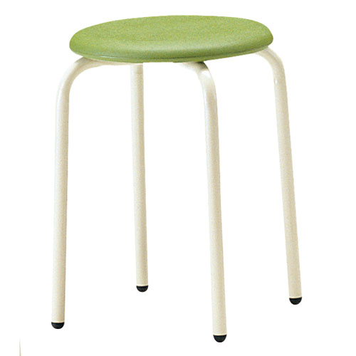 スマートオフィス】丸イス RS-46P グリーン SH460 ホウトク