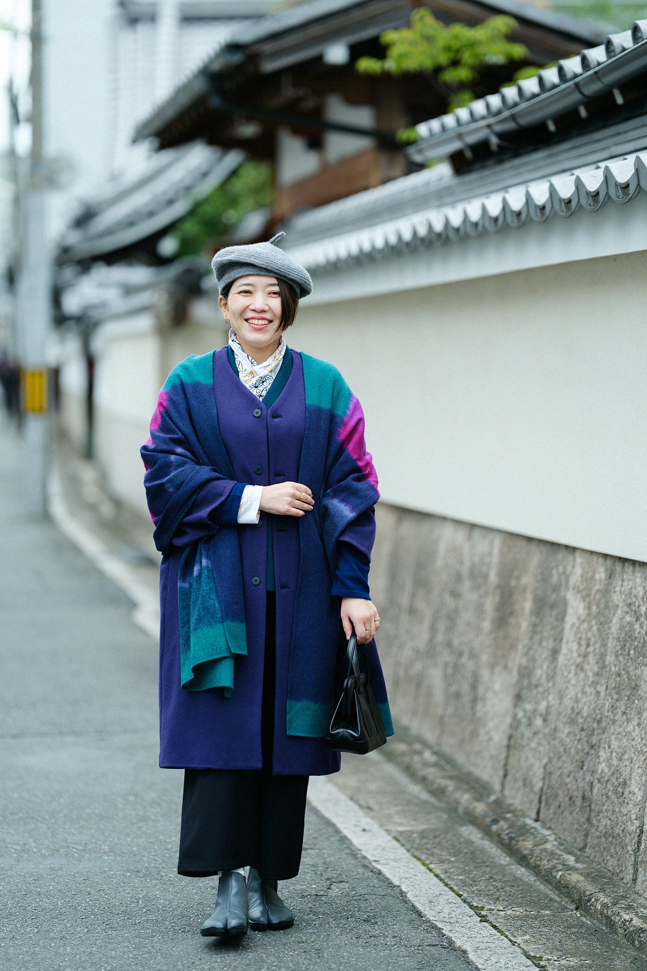 net限定】ウールメルトン 薙刀羽織（なぎなたばおり） 長丈（ながたけ