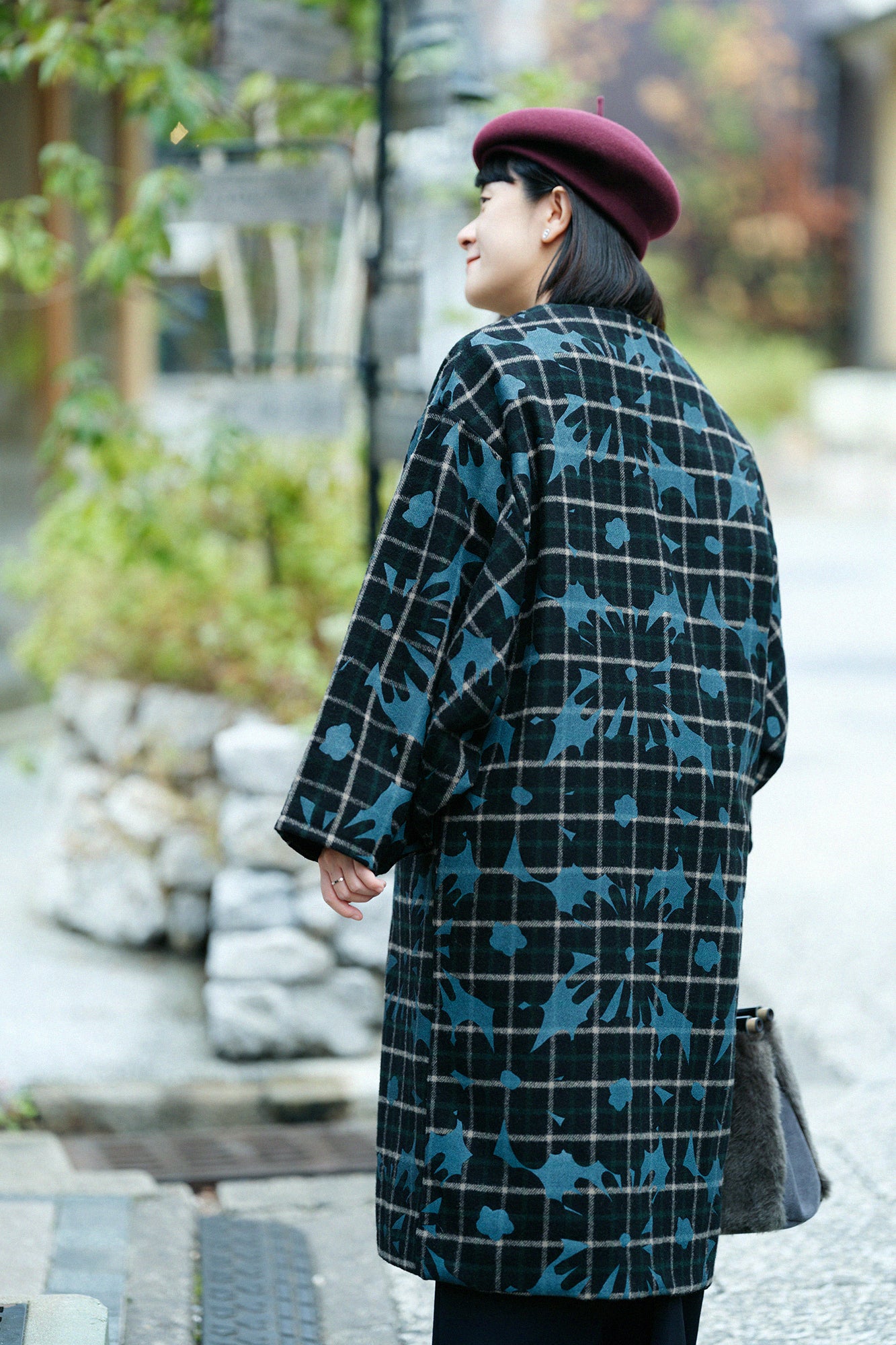 梳毛（そもう） 格子織（こうしおり） 薙刀羽織（なぎなたばおり