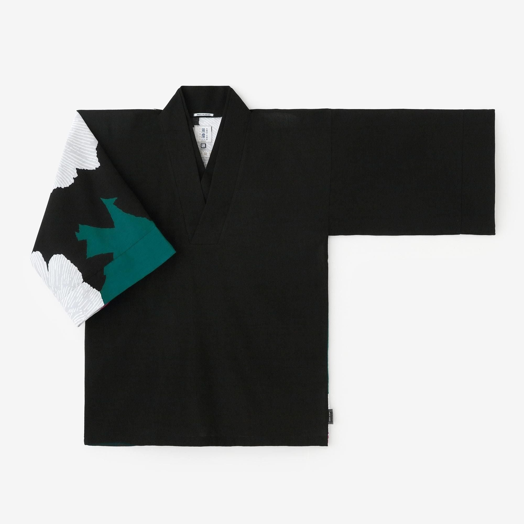 net限定】高島縮 40/40 半衿風靡（はんえりふうび）／濡羽色（ぬればいろ）