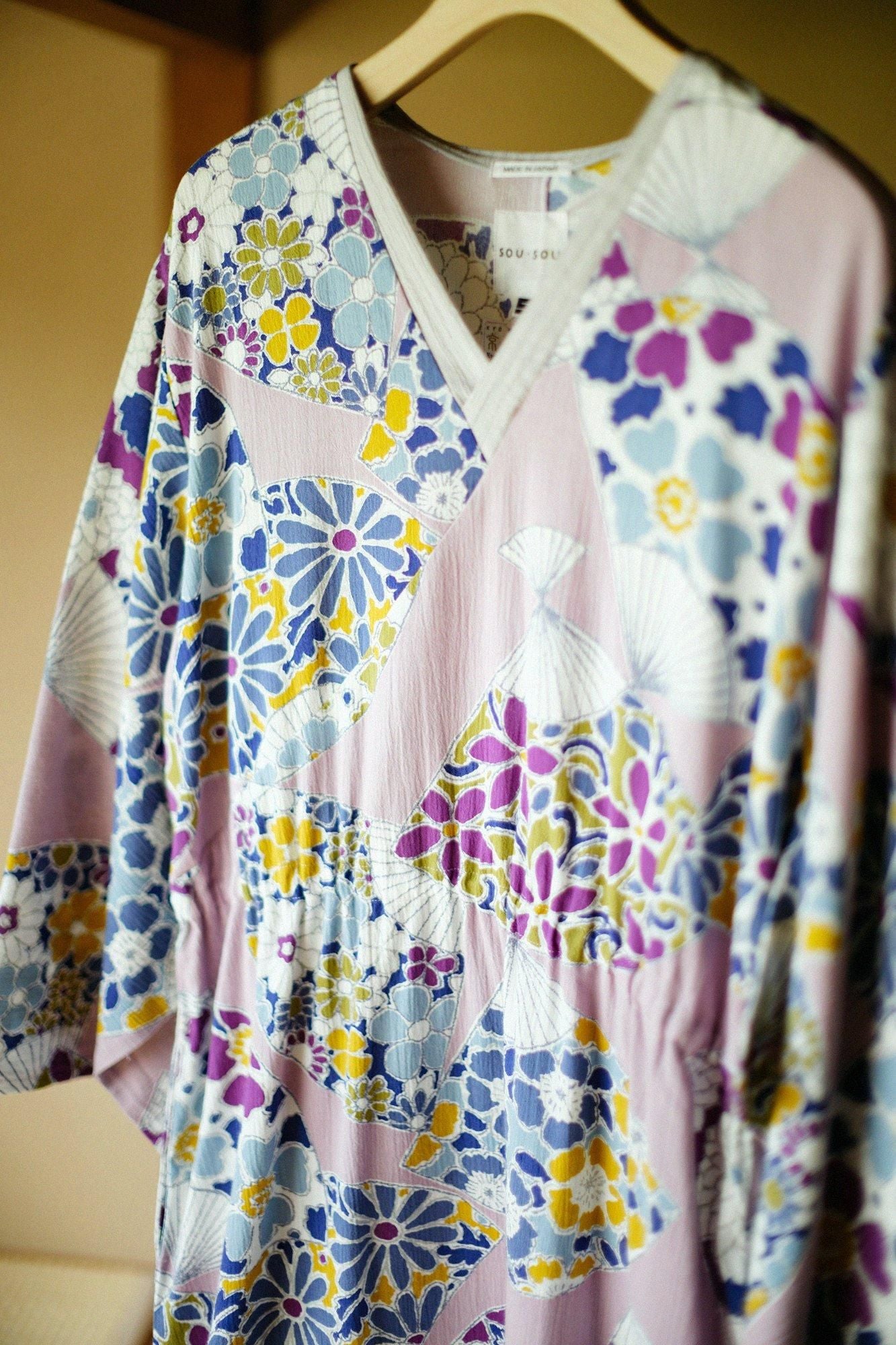 高島縮 20/20 半衿みたて涼衣（りょうい）／扇（おうぎ）