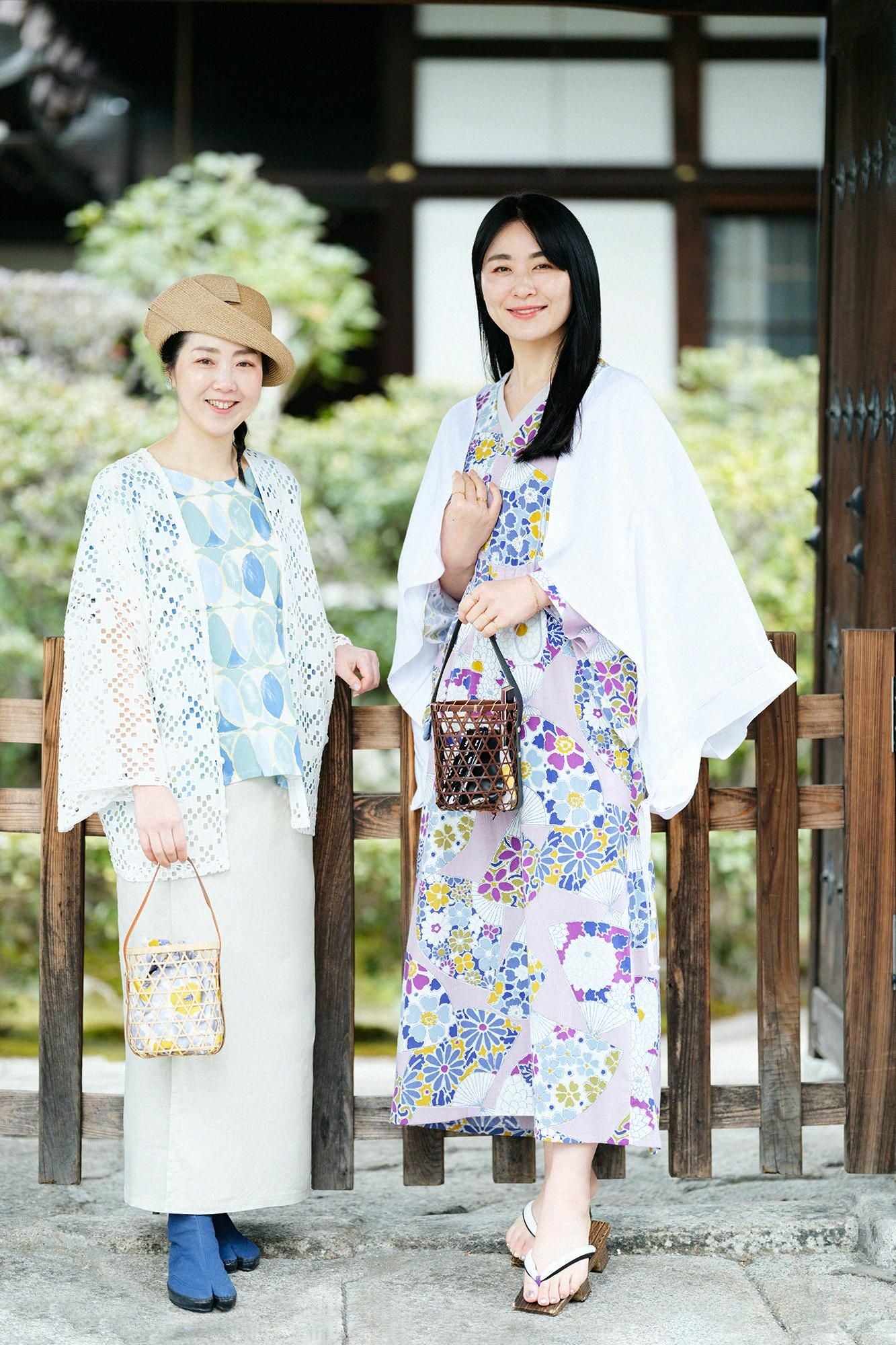 高島縮 20/20 半衿みたて涼衣（りょうい）／扇（おうぎ）