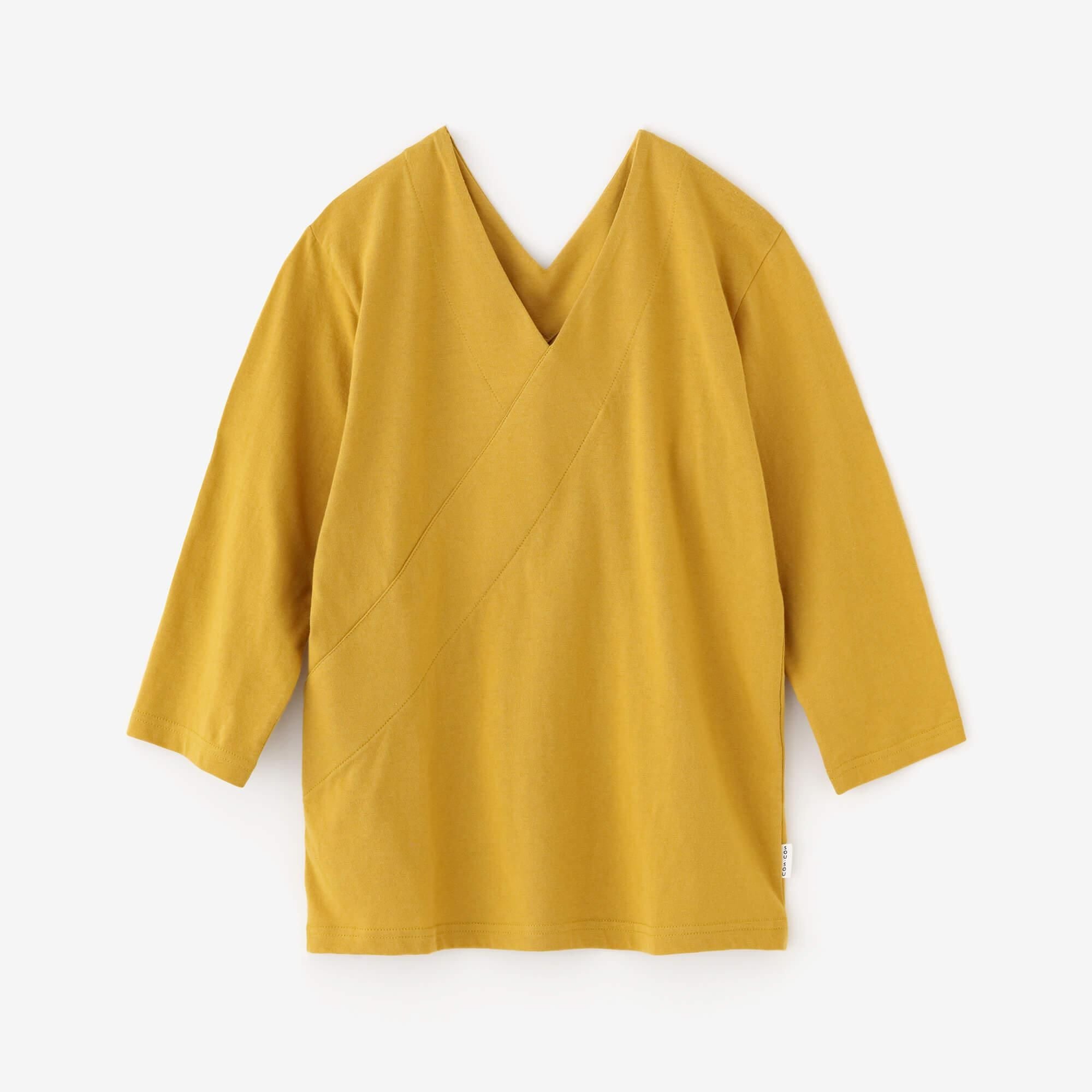 3月3日頃発送予定】抜衿ジバン 七分丈／芥子色（からしいろ）