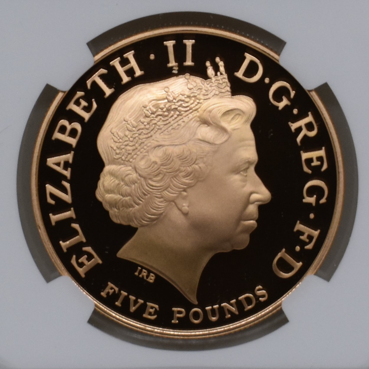 2013年 ジョージ王子 洗礼 5ポンド金貨 PF70UCAM NGC | ソブリン