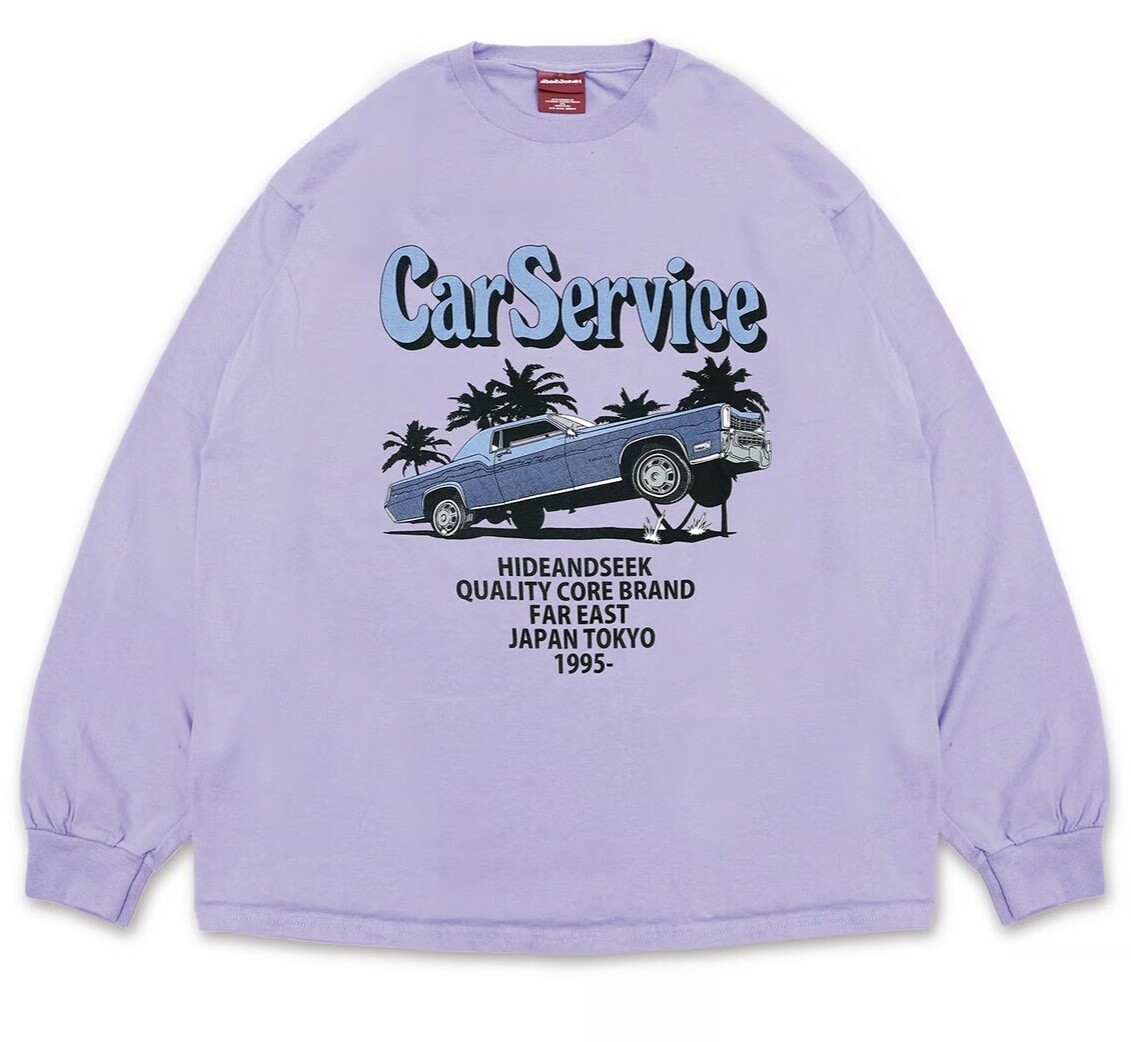 HIDEANDSEEK × CarService L/S Tee-2 (Front) カーサービス ダブル