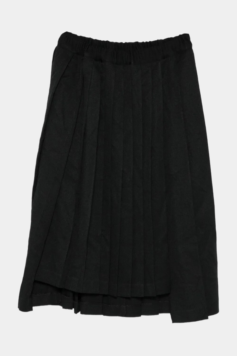 Black Comme des Garçons Black Pleated Skirt | Société Anonyme