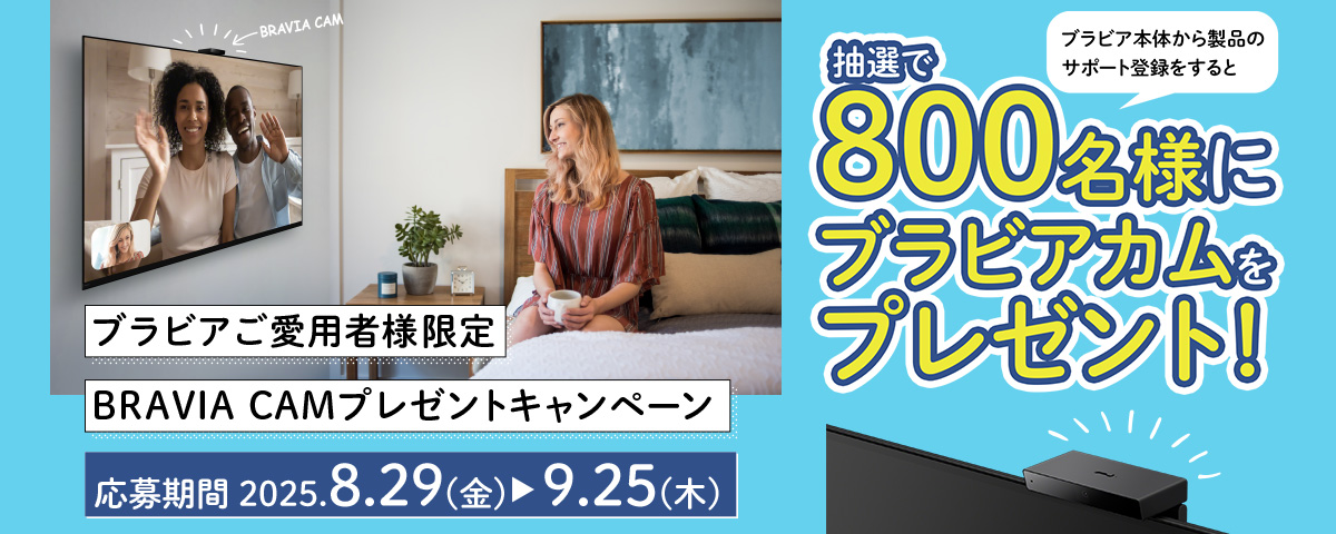 ブラビアご愛用者様限定BRAVIA CAMプレゼントキャンペーン | テレビ