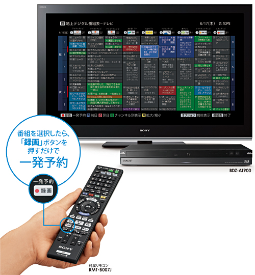 BDZ-AT900 特長 : 番組を探す・録る機能 | ブルーレイディスク