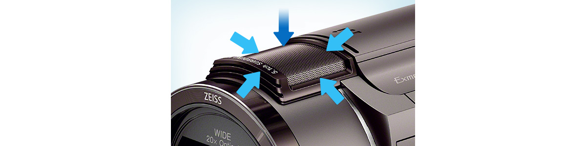 FDR-AX45 特長 : 充実の基本性能 | デジタルビデオカメラ Handycam