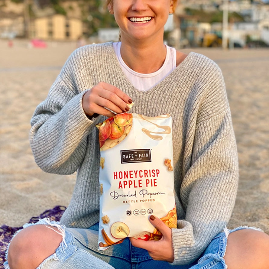 Honeycrisp Apple Pie Drizzled Popcorn | Safe + Fair
