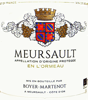 ドメーヌ・イヴ・ボワイエ・マルトノ ムルソー1er cruペリエール2009年