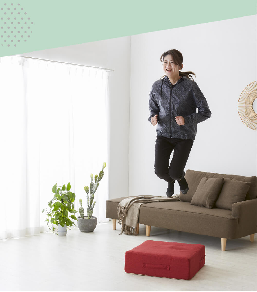 WEB限定】Spring cube トランポリンクッション アイボリー SKD-TCC58IV