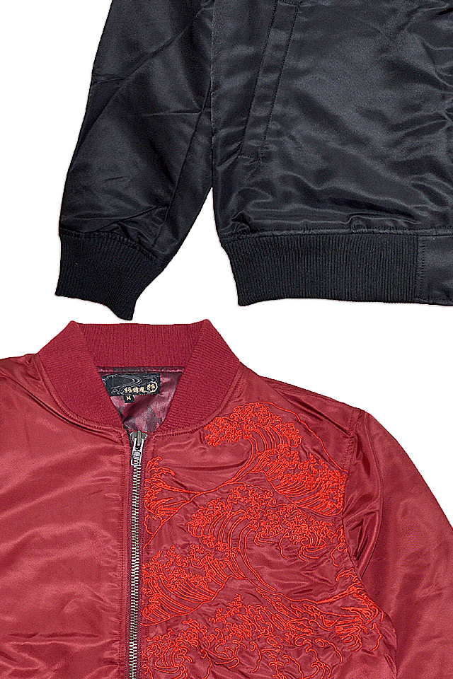 新不死鳥降臨MA-1ジャケット 絡繰魂 213027 和柄 和風 刺繍 ミリタリー