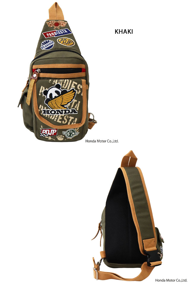 HONDA×PANDIESTA ワッペン風刺繍ワンショルダーバッグ PANDIESTA JAPAN