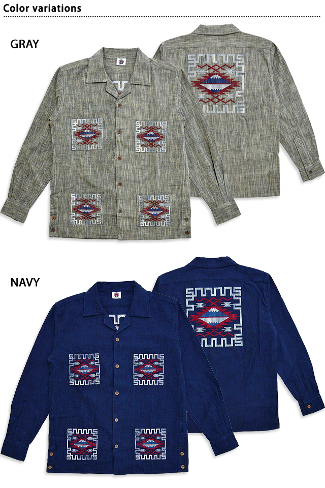 グアテマラ長袖シャツ サムライジーンズ SGGS17 SAMURAI JEANS 日本製