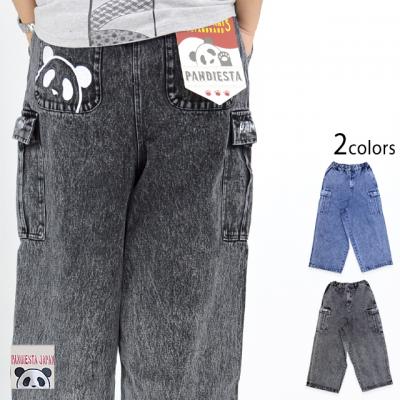 熊猫謹製ケミカルデニムワイドパンツ PANDIESTA JAPAN 575951 パンディ