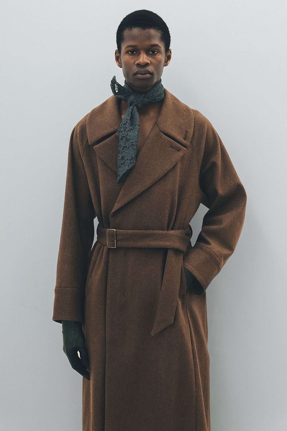 juha - 【ラスト1点】【25AW】Belted Over Coat/ベルテッドオーバー