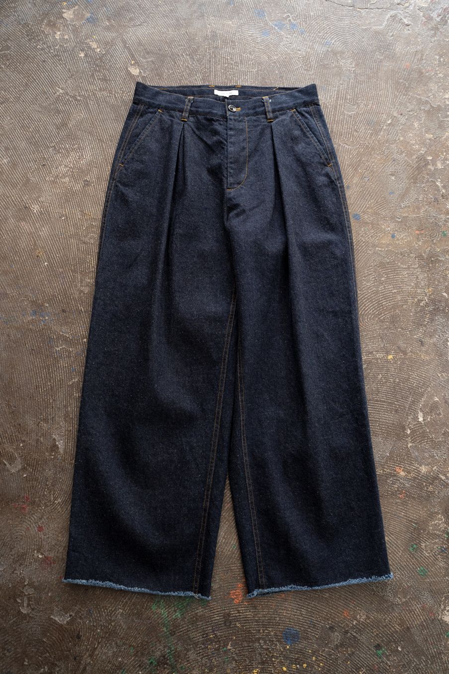 SAYATOMO - 【26SS】2-Tack Cutoff Wide Denim Pants/2タックカット