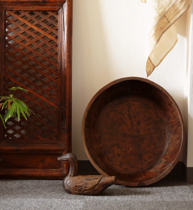 Antique Sam's Collection大きな李朝木鉢 木製捏鉢