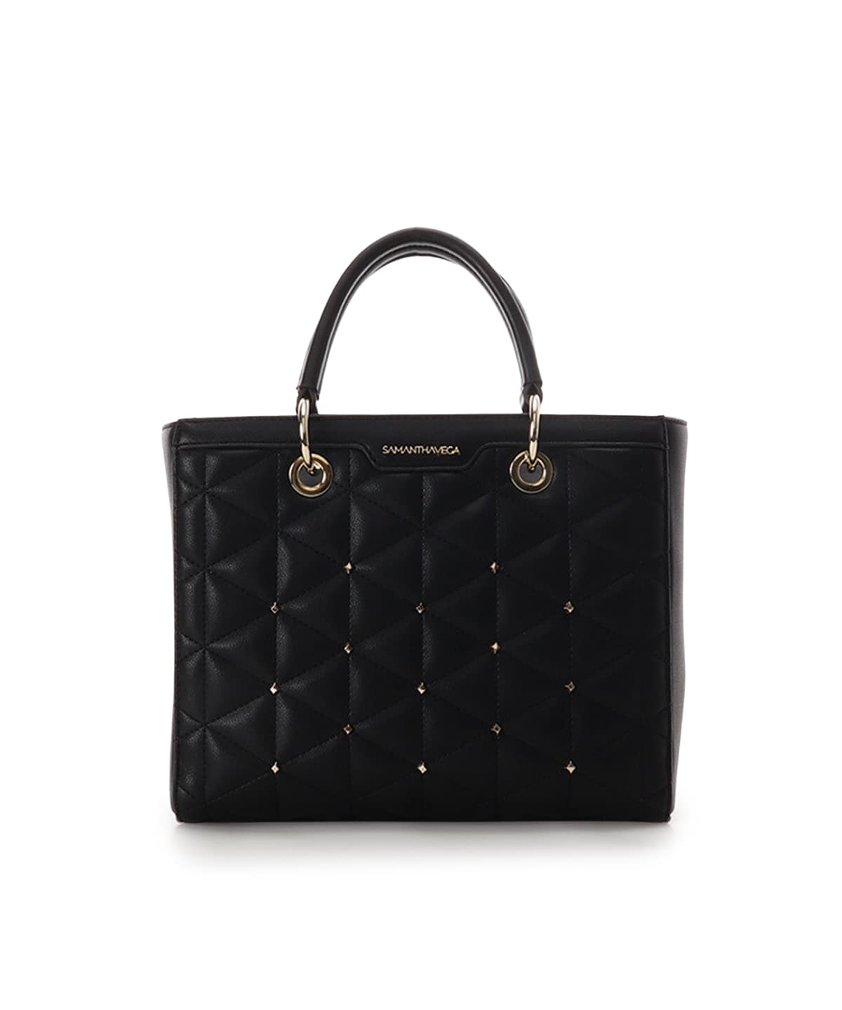 キルティングスタッズスクエアバッグ(FREE ブラック): SAMANTHAVEGA