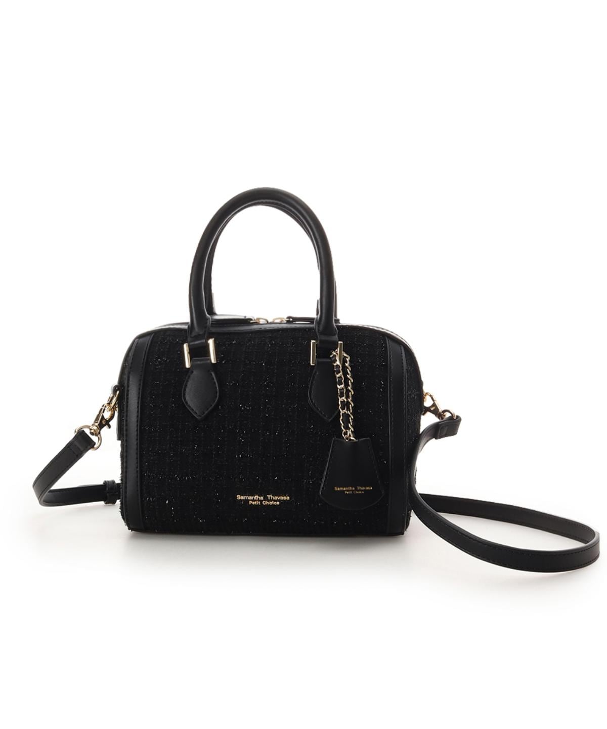ツイード ボストンバッグ(FREE ブラック): Samantha Thavasa Petit