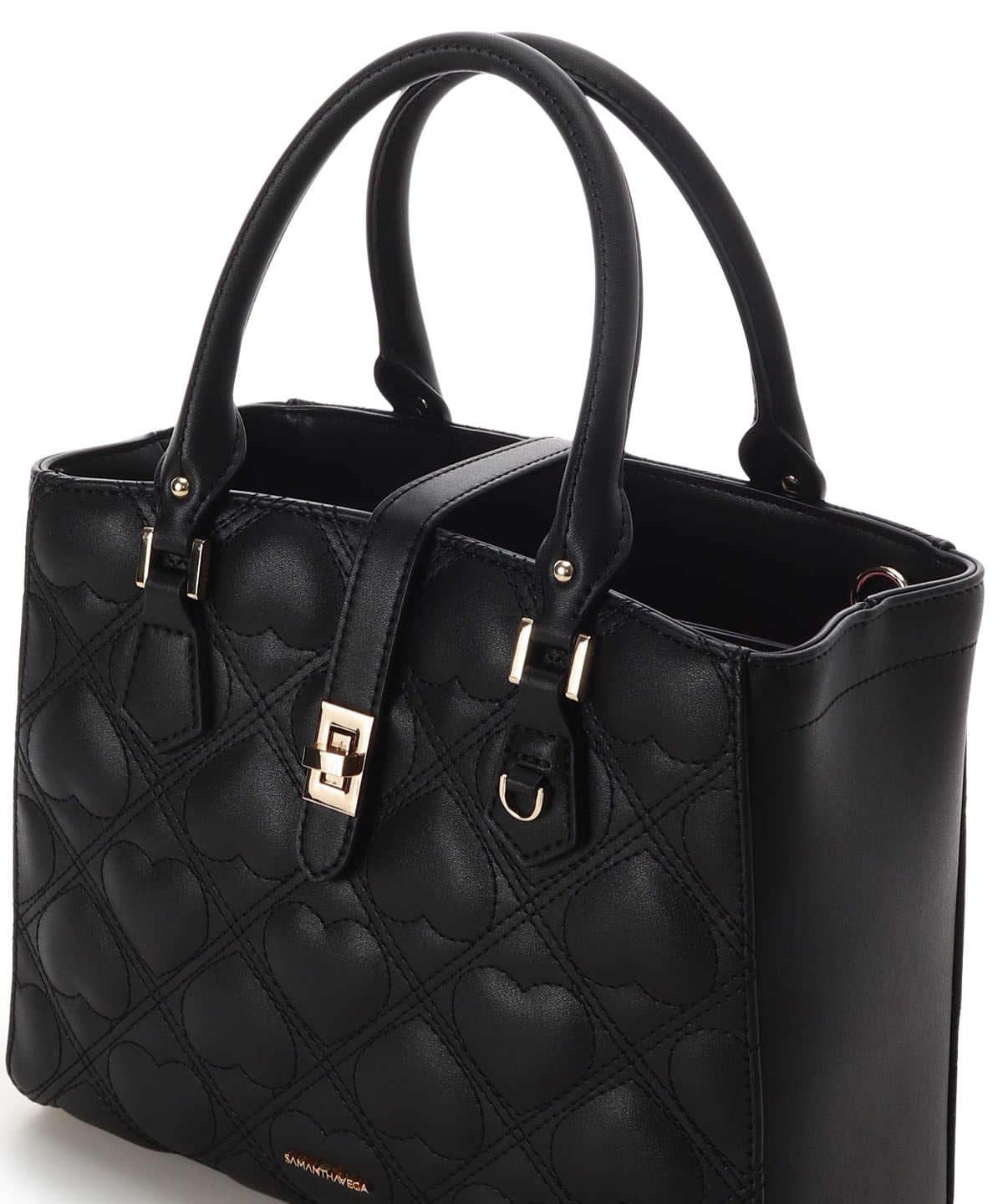 ハートキルトハンドバッグ(FREE ブラック): SAMANTHAVEGAサマンサ