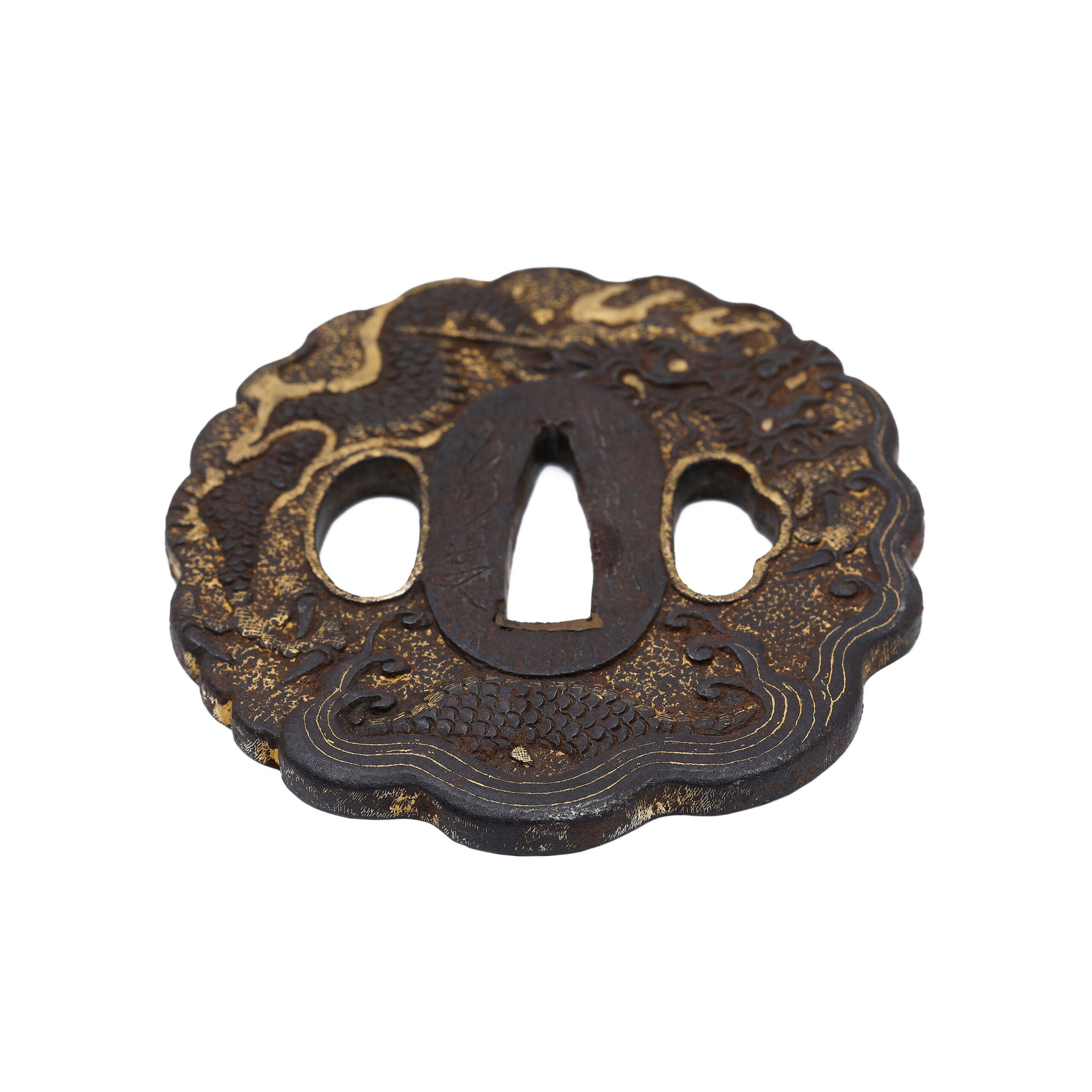 Edo period antique Daisho Tsuba Set for Samurai Sword with (T-720