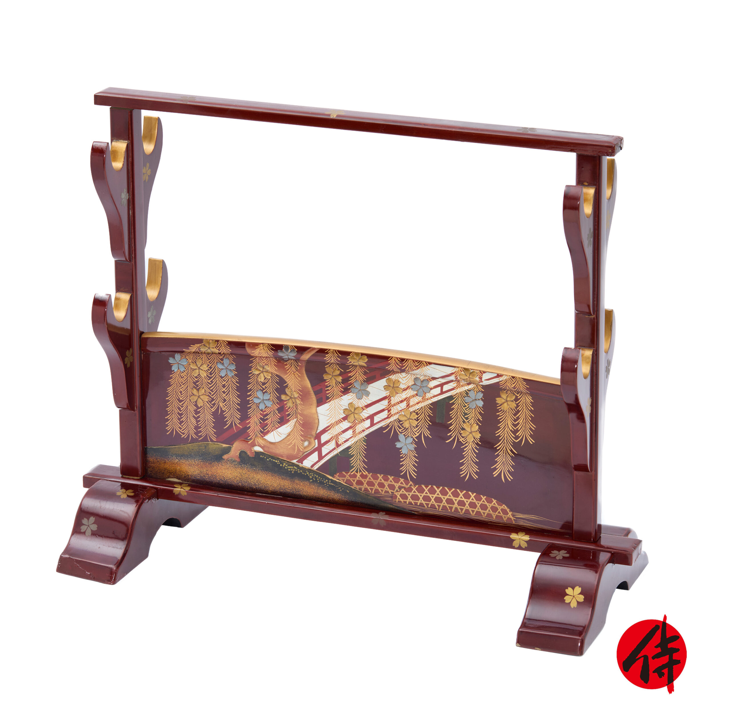 Antique Sword Stand Horizontal (Kakedai-52) | Samurai Museum Shop